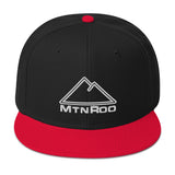 MtnRoo Snapback Hat with white stitching